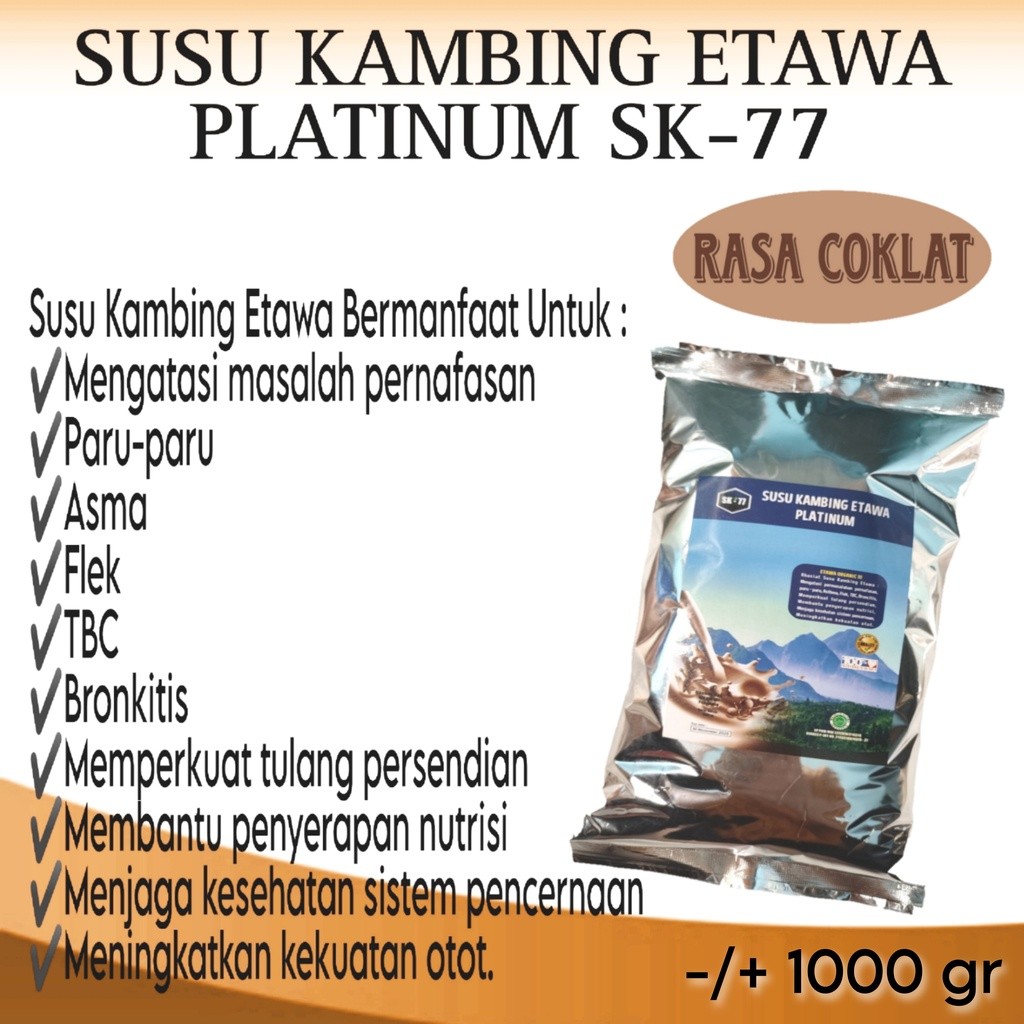 

SUSU ETAWA PLATINUM SK77 1KG / 1000gr COKLAT