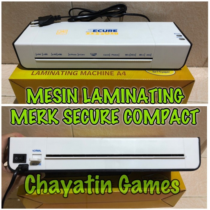 

MESIN LAMINATING Merk SECURE COMPACT A4 - GARANSI RESMI 1 TAHUN SECURE