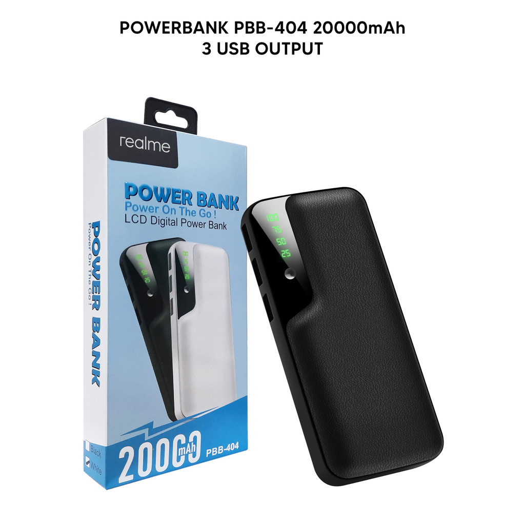 PBB-404 PB POWERBANK POWER BANK REALME MURAH KAPASITAS 20000 mAh PBB 404