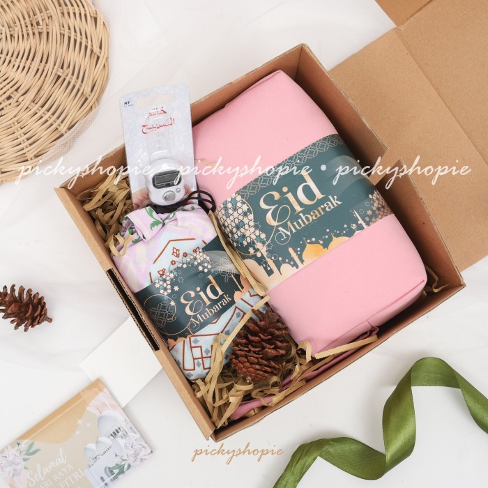 

[New Arrival] HAMPERS MUKENAH SAJADAH TASBIH DIGITAL PAKET KADO HADIAH - LengkapPutih