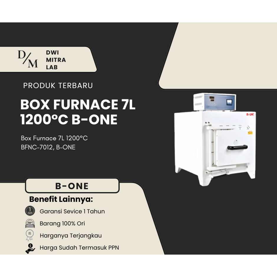Box Furnace Tanur Laboratorium 1200°, 7L B-One