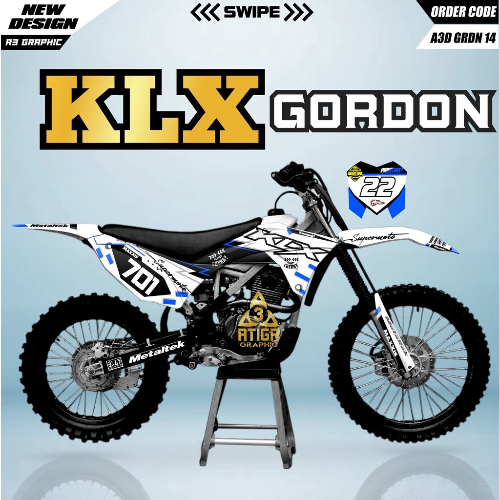 Decal KLX GORDON Supermoto klx lgordon full body decal klx gordon lama full body dekal klx gordon fu
