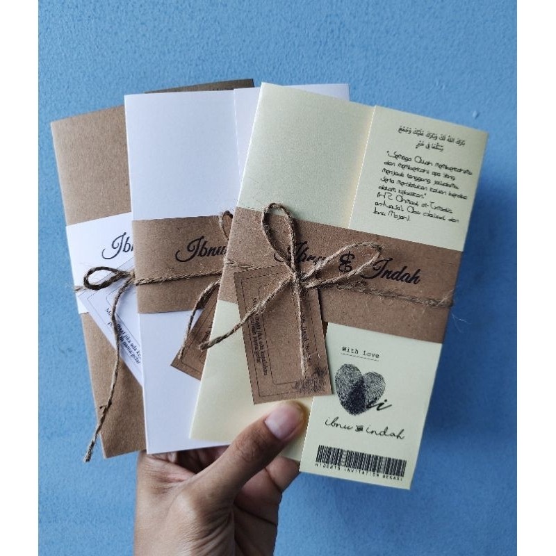 Promo Undangan Rustic / Undangan Pernikahan / Undangan Unik