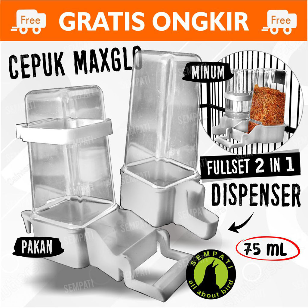 SEMPATI Cepuk Maxglo Dispenser Bening 75ml Cepuk Tabung Max Glo Fullset Isi 2 Tabung Dispenser Cepuk