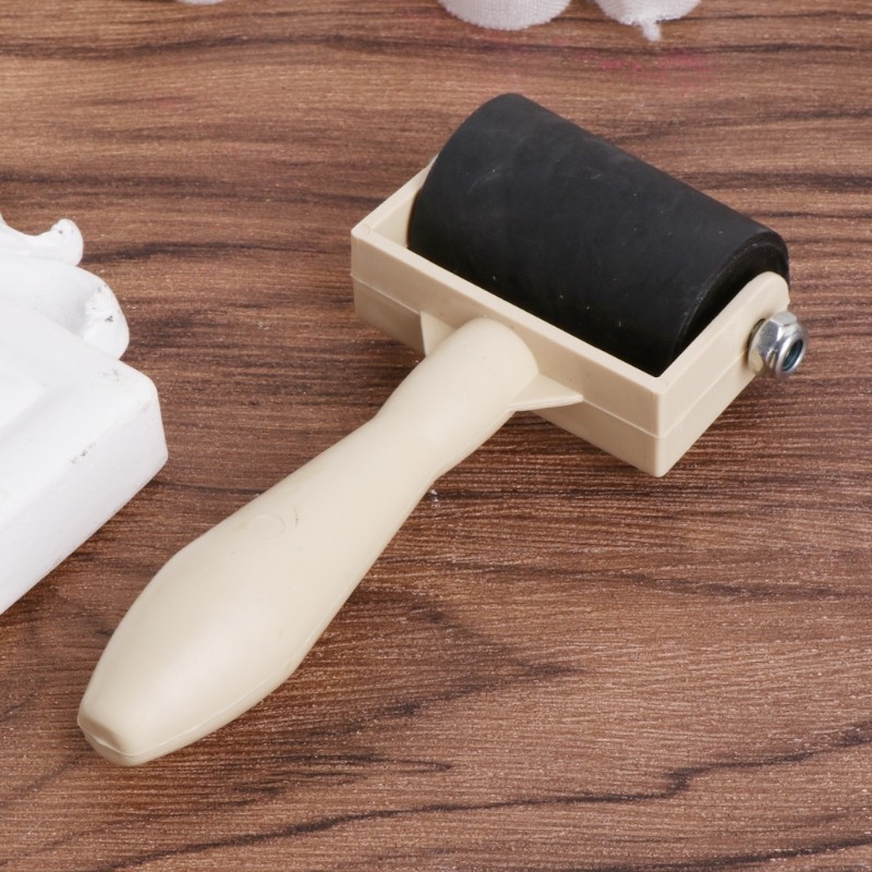 

New 3.5cm Heavy Duty Hard Rubber Roller Printing Screen Plastic Frame Craft Tool