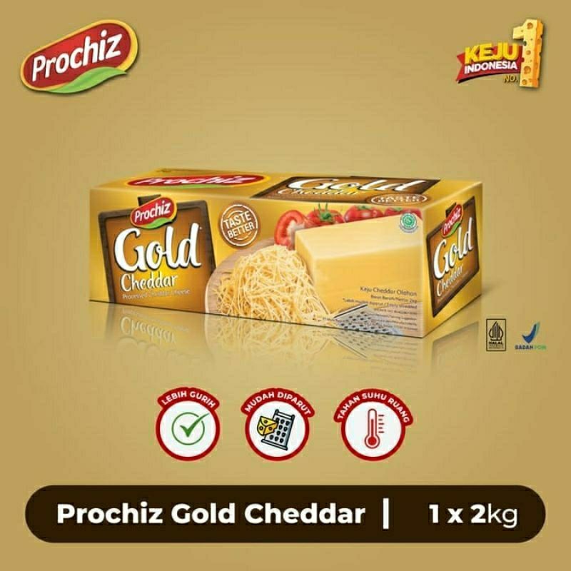 

keju Prochiz Gold Cheddar 2KG Block