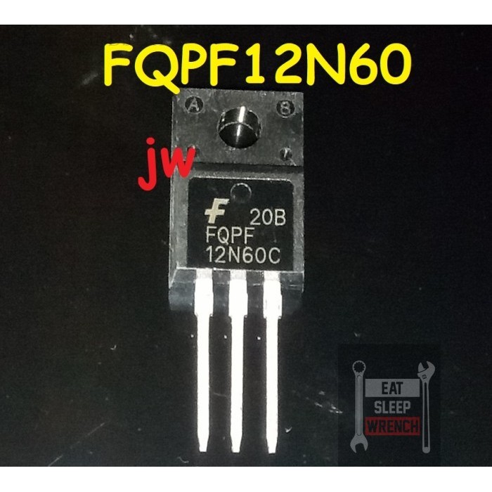 sparepart elektronik FQPF12N60C FQPF12N60 12N60 600V 12A N-Channel MOSFET IC dan Transistor mosfet