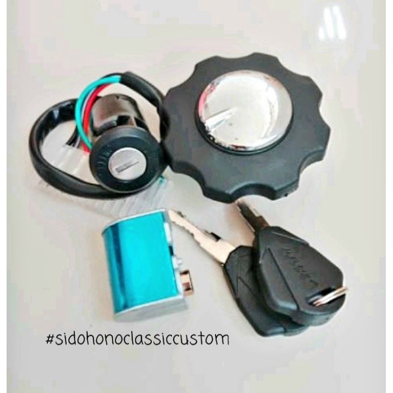 Paket kunci kontak honda win win100 set tutup tangki honda win dan kunci lock stang honda win win100