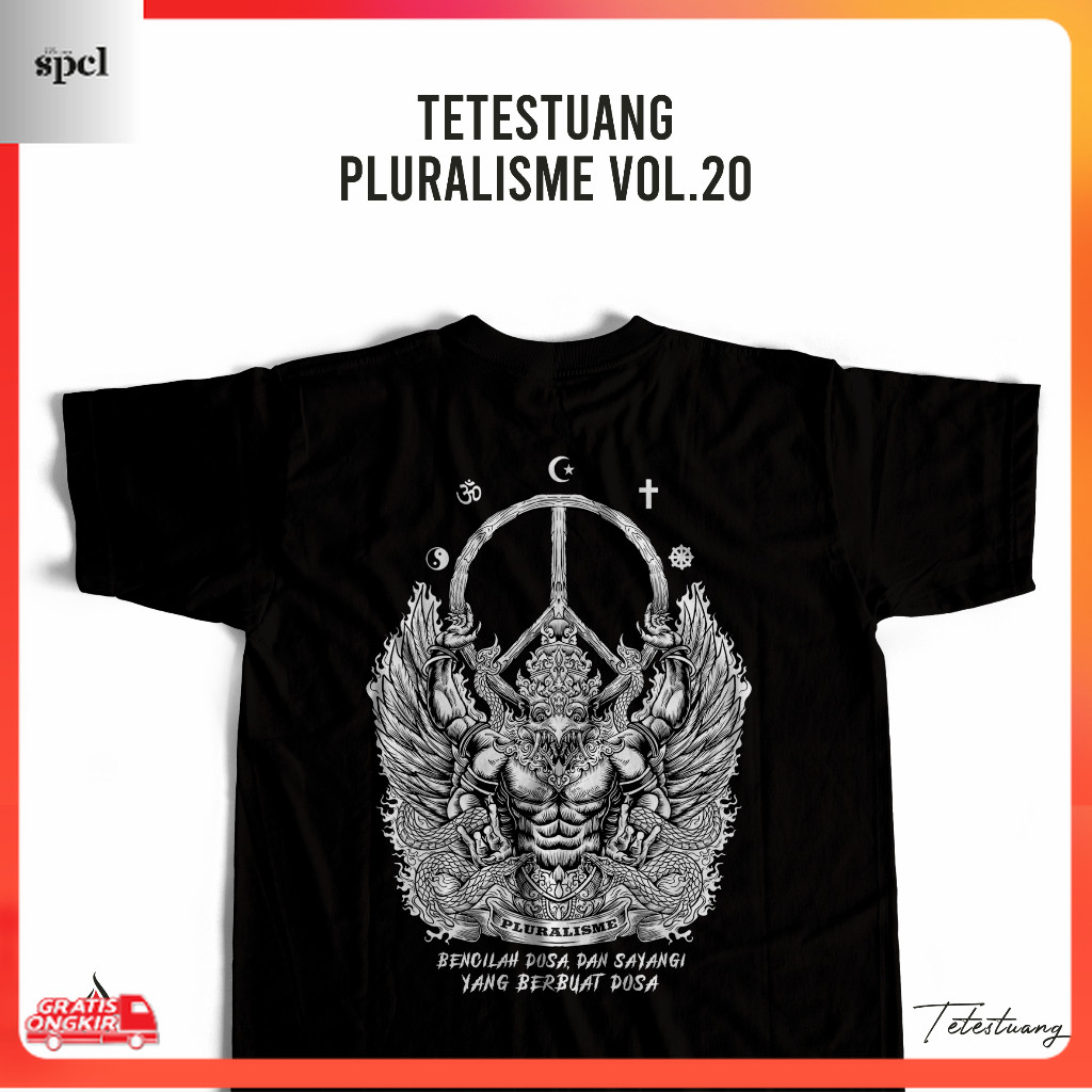 Kaos Kekinian / Tetestuang Kaos Garuda Pluralisme | Premium Combed 24s - PLU 20