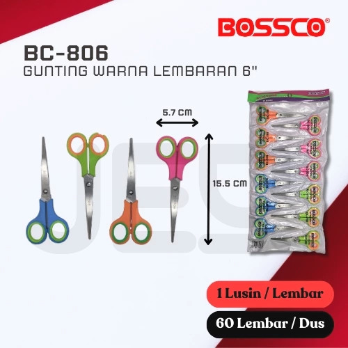 

Grosir!!! 1 Dus isi 720 PCS Gunting Scissors BOSSCO BC-806
