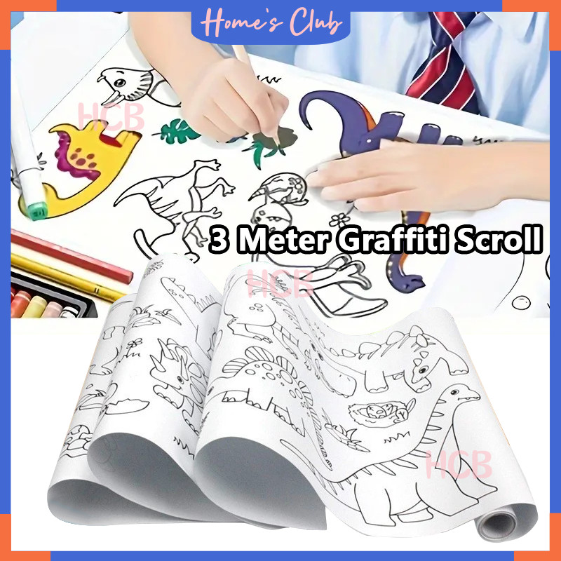 

3 Meter Graffiti Scroll Kertas / Mewarnai Anak Kertas Mewarnai Jumbo
