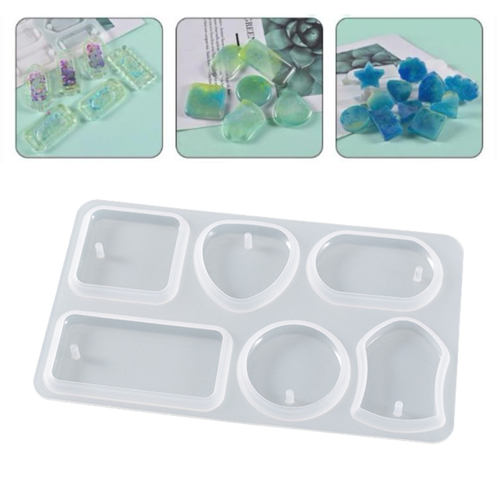 

Silikon Resin Mold DIY Cetakan Liontin Bandul Kalung Resin Anting Cetakan Resin Clay Fondant DIY Handmade Bahan aksesoris