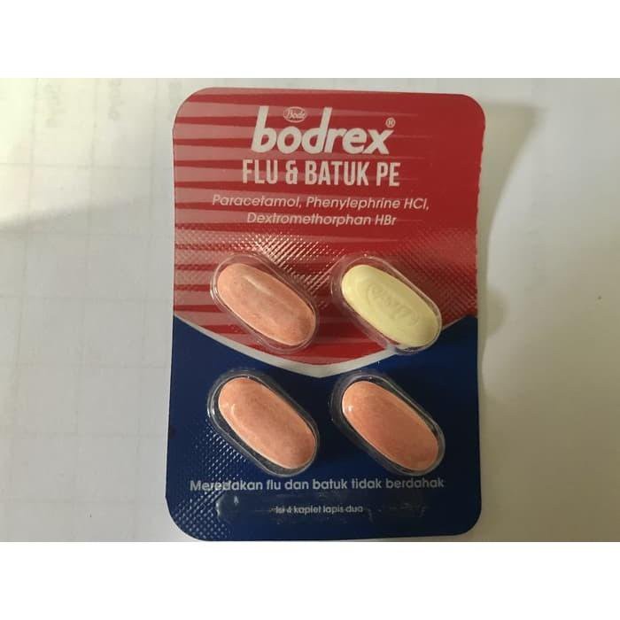 

Bodrex Flu Batuk PE / 4 Kaplet Tablet / Obat Flu Batuk / Biru
