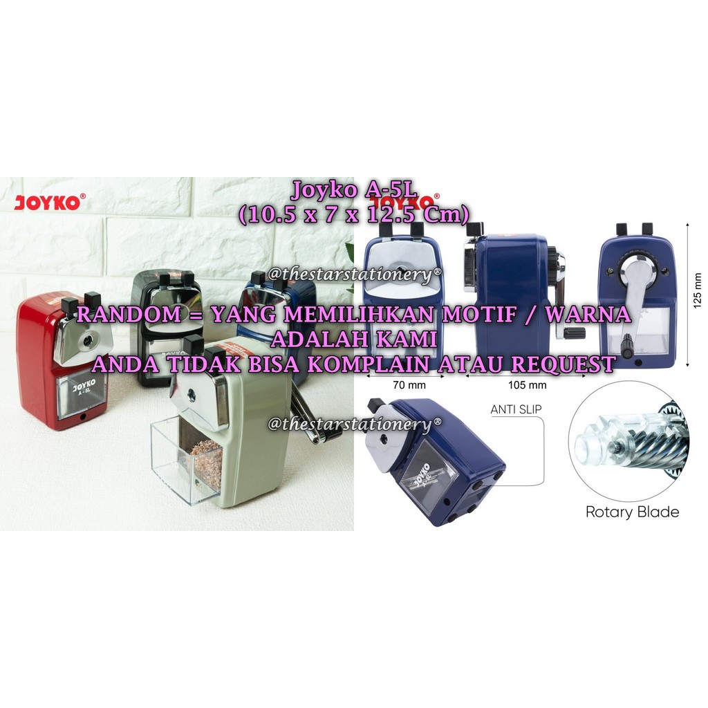 

(1 Biji) GROSIR Rautan Putar JOYKO A-5L Rautan Meja Joyko A-5L / Rautan Serutan Sharpener Joyko A-5L