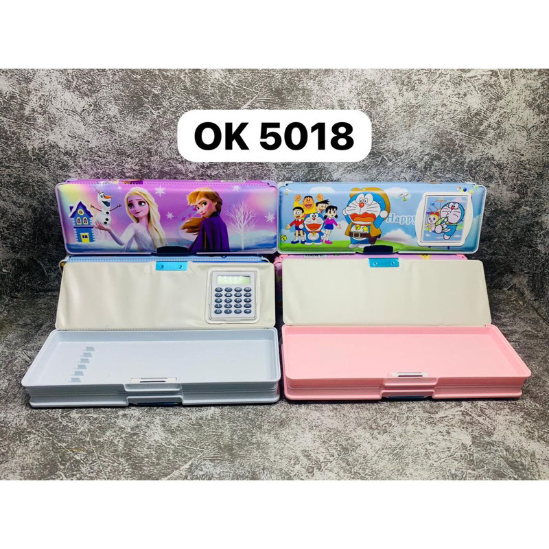 

(GTT) KOTAK PENSIL OK 5018 / Tempat Pensil Magnet Kalkulator Plus Serutan Gratis Pensil / Kotak Pensil Ada Kalkulator/Pencil Case KALKULATOR/Tempat Pensil Magnet Kalkulator