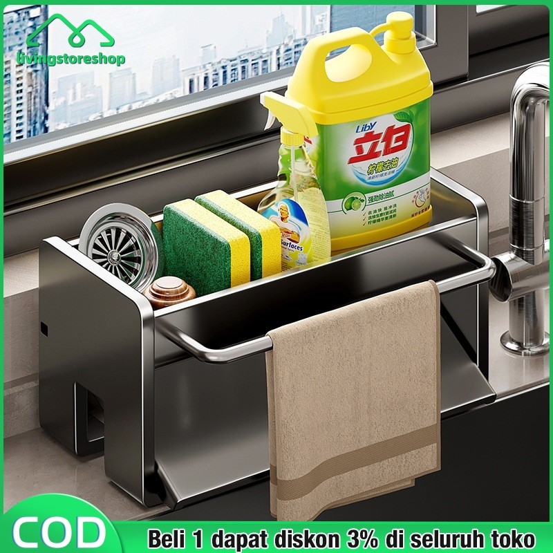 COD Rak Pengering Sponge Sabun | Rak Cuci Piring | Rak Dinding Wastafel Multifungsi Plastik