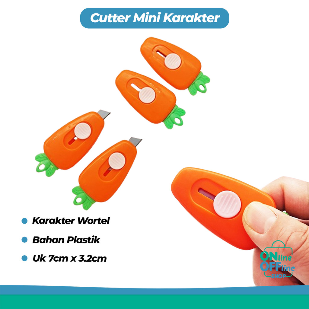 

Pisau Kecil Cutter Mini Karakter Wortel Cutter Travelling Portable 790