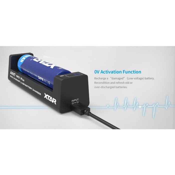XTAR ANT MC1 PLUS CHARGER BATERRY 1 SLOT