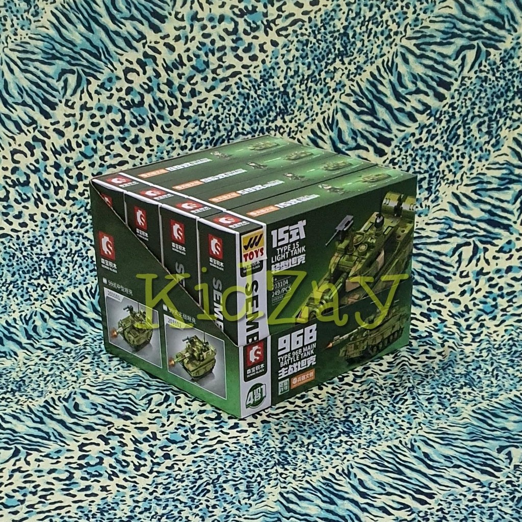 KZ Sembo Block 203101-04 Type-96b Main Battle Tank Military 4in1 Tank