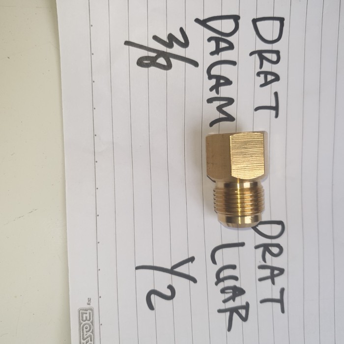 KONEKTOR PIPA AC DRAT DALAM3/8×DRAT LUAR1/2 SPAREPART AIRCOND