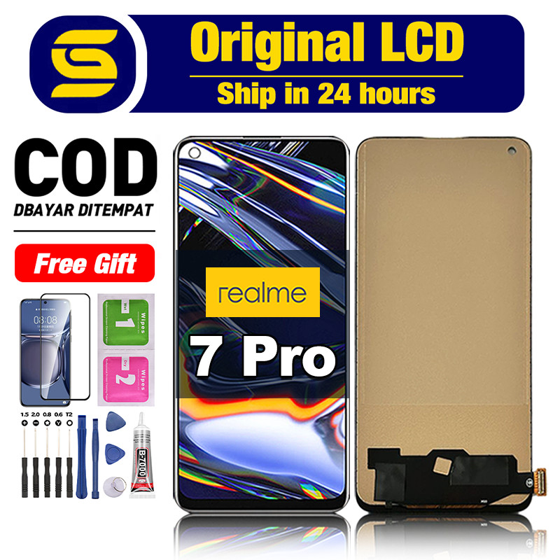 Original LCD Realme 7 Pro Asli ori Fullset Touchscreen Glass Digitizer ori asli