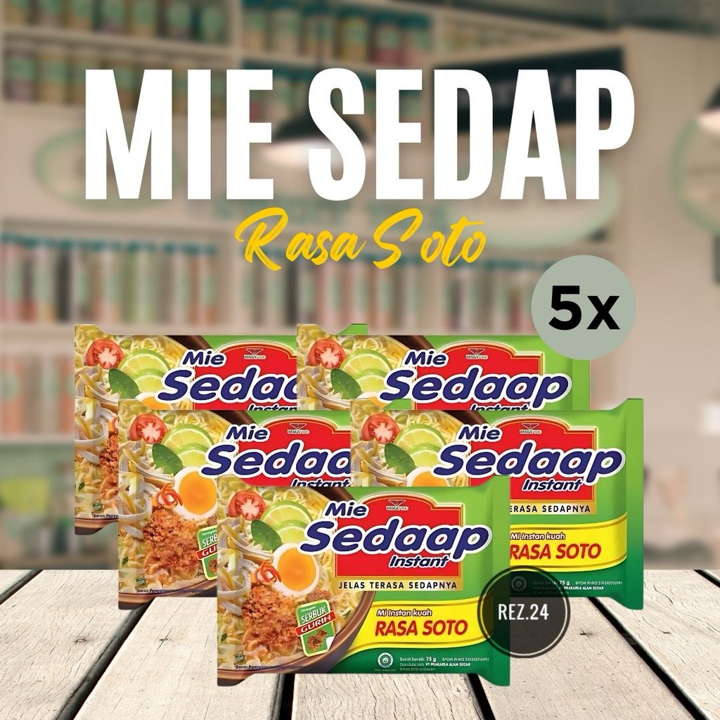 

MIE SEDAAP SOTO ISI 5 l MIE INSTAN RASA SOTO