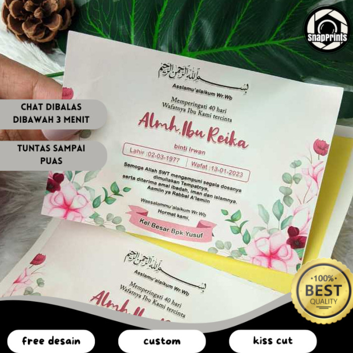 

SP Stiker Tahlilan Pengajian Mengenang Wafatnya 40 100 1000 Hari Kotak Nasi dan Box Makanan