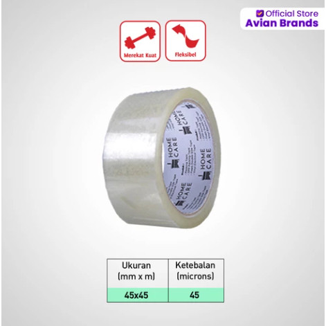 

LAKBAN BENING COKLAT ISOLASI ISOLATIP PACKING TAPE BROWN & CLEAR HOME CARE 75 YARD & 45 METER