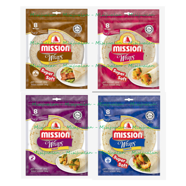 

Mission Wraps Wrap 360g Kulit Kebab Tortilla Super Soft Garlic Whole grain Potato | - Potato 360g