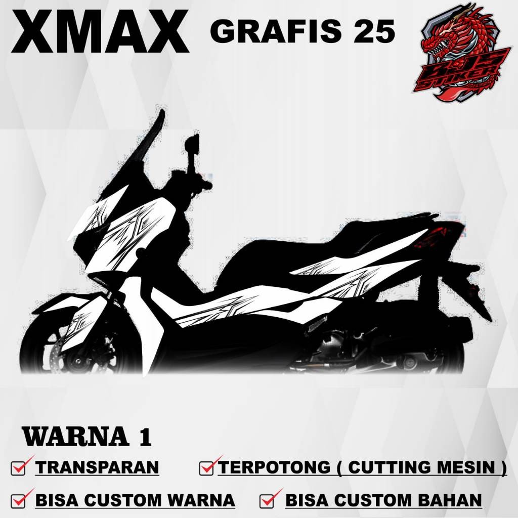 Sticker Stiker Striping List motor Yamaha X-max X MAX xmax x-max 2021 grafis 25 - stiker sticker dec