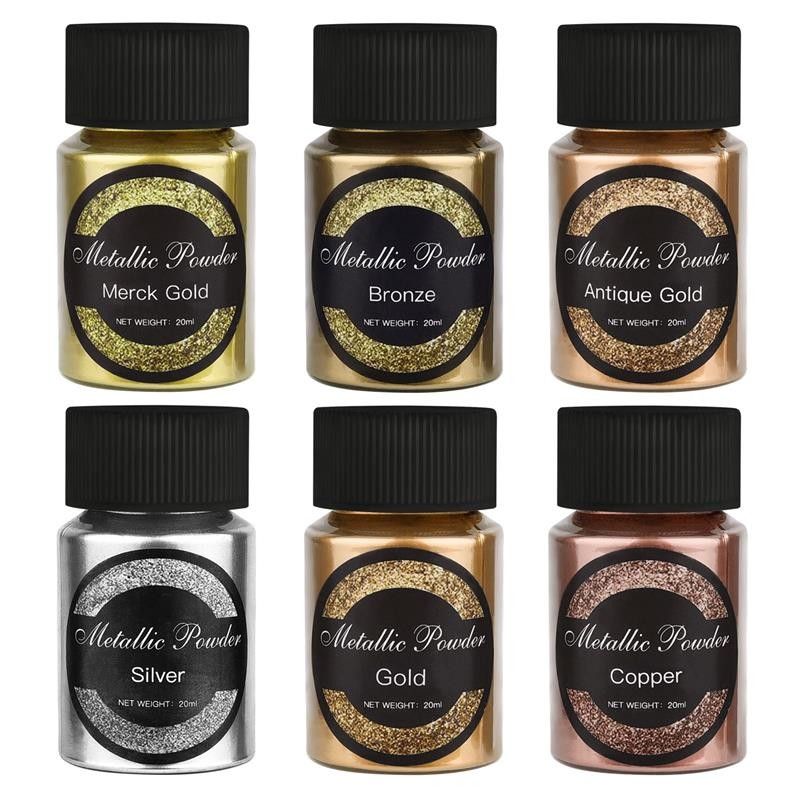 

20 ML Shimmer Metallic Gold Silver Color Pigment Pearlescent Colorant Pearl Pigment Dye UV Resin Epoxy Colour Jewelry Making