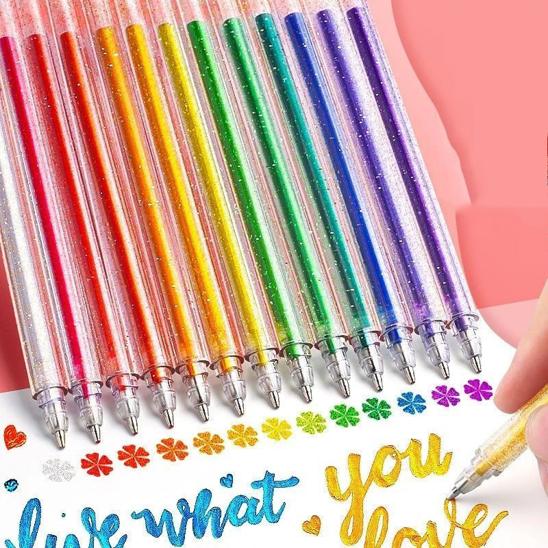 

Pulpen Gel 40 Warna Pen Glitter Warna-Warni 1.0mm Pena Gel fruict flavor Drawing Painting Doodle Art Morandi Pastel Retro For Student Back To School Office Stationery