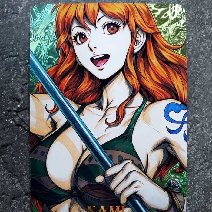 JK562 Kartu Artgerm Carddass Masters Nami One Piece 3D Aura Hologram