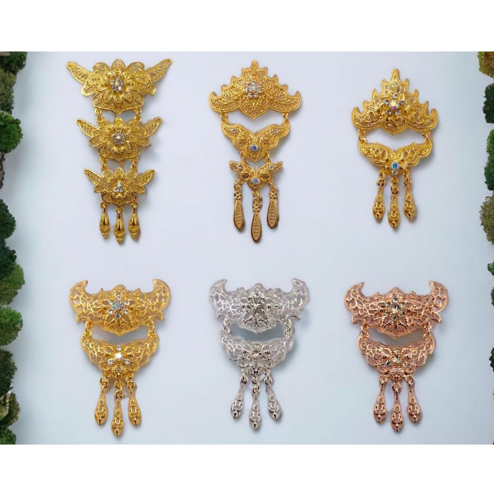 Bros Kebaya Mewah Bross Kebaya Kutubaru Bros Kecil Susun 2 Tingkat 3 Tingkat Bros Etnik Aksesoris Ba