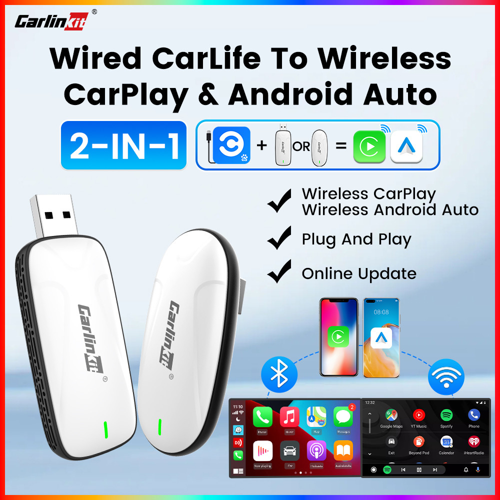 CarlinKit New Baidu CarLife to Wireless CarPlay Android Auto Wireless Auto Connect Original Car Rao 