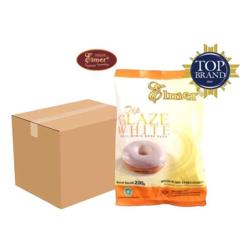 

Elmer Dip Glaze White Pouch 1 Karton @ ( 12 x 200gr ) x 5 Bag | Horeca & Bakery Supply