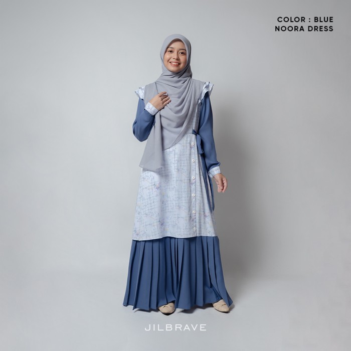 "C.Hyl S" - TERBARU JILBRAVE Noora Dress Gamis Best Seller Lebaran Simple Elegant Look Feminine Casu