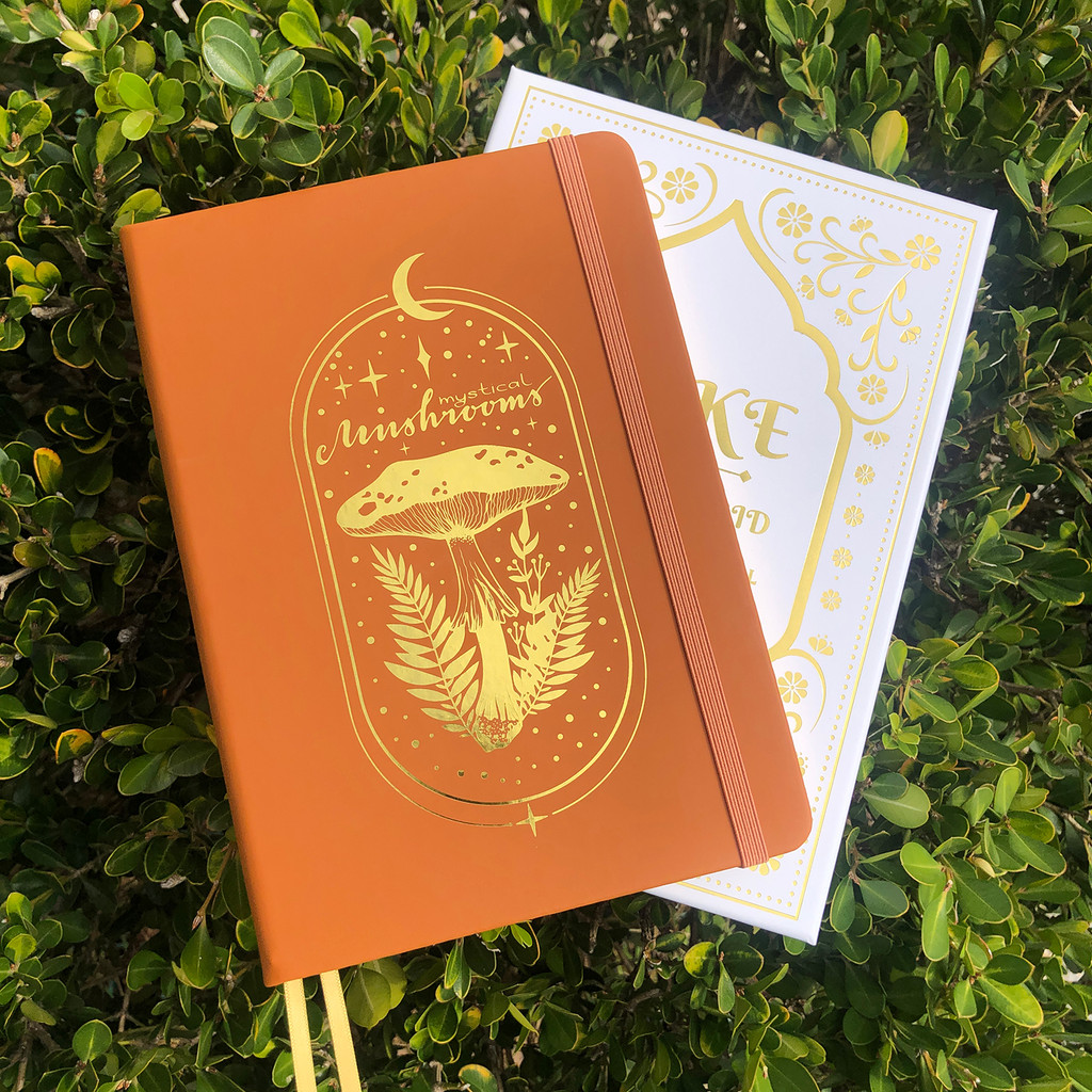 

MyStical Mashroom Bullet Dot Grid Notebook Dotted Journal A5 PU Leather Hardcover 160gsm Bamboo Paper And Gold Edge GIFT BOX