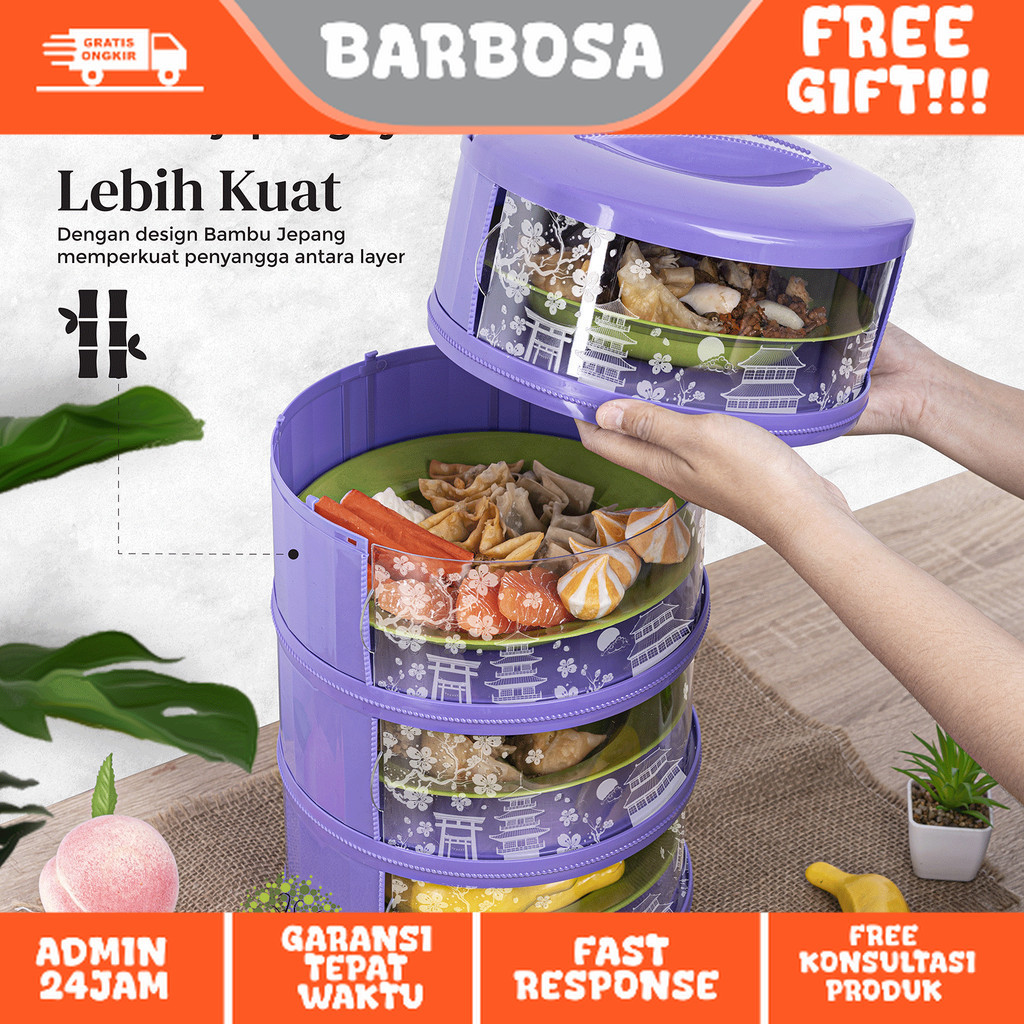 Tudung Saji 4 Susun Motif Japan