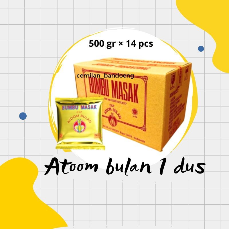 

Atoom bulan 1 dus @ 500 gr isi 14 pcs