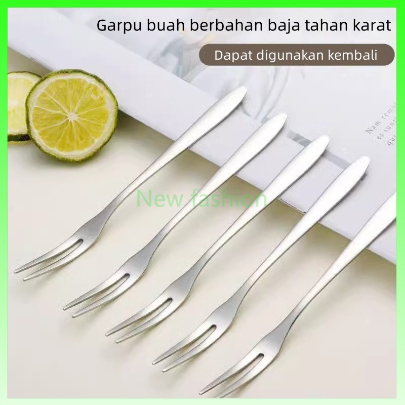 Garpu buah stainless steel/garpu kecil lucu garpu barat anak-anak/garpu salad pencuci mulut stainles