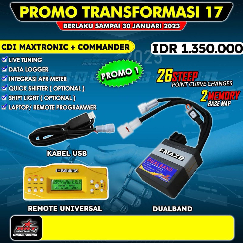 PROMO MURAH BERKUALITAS CDI BRT IMAX 2 DUALBAND IMAX 2 SUPER PRO CDI BRT IMAX 24 STEP KLX 150 , JUPI
