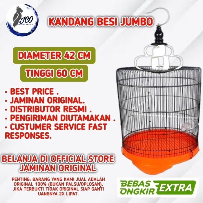 KANDANG BURUNG BESI JUMBO KANDANG MURAI BESI SANGKAR BURUNG LOVEBIRD