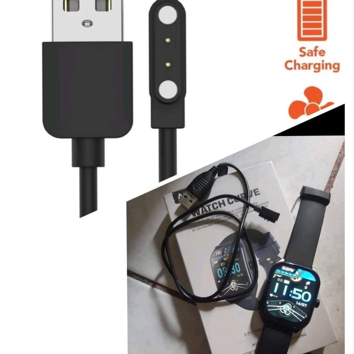 Aolon Curve  Smart Watch Kabel Charger Smartwatch Aolon Curve Magnetic 2 pin