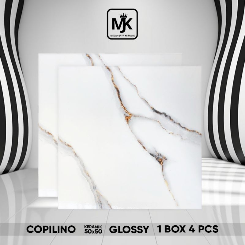 Keramik Lantai Ruang tamu Glossy  Copilino 50 x 50