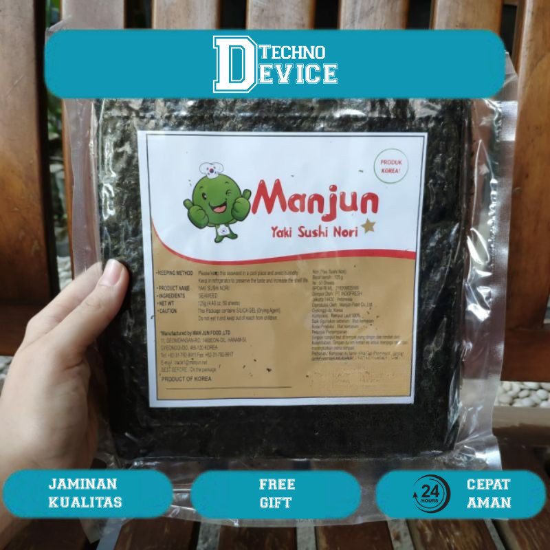 

(PROMO) Manjun Nori HALAL Seaweed Rumput Laut Sushi Gimbap Korean Yaki Sushi Nori