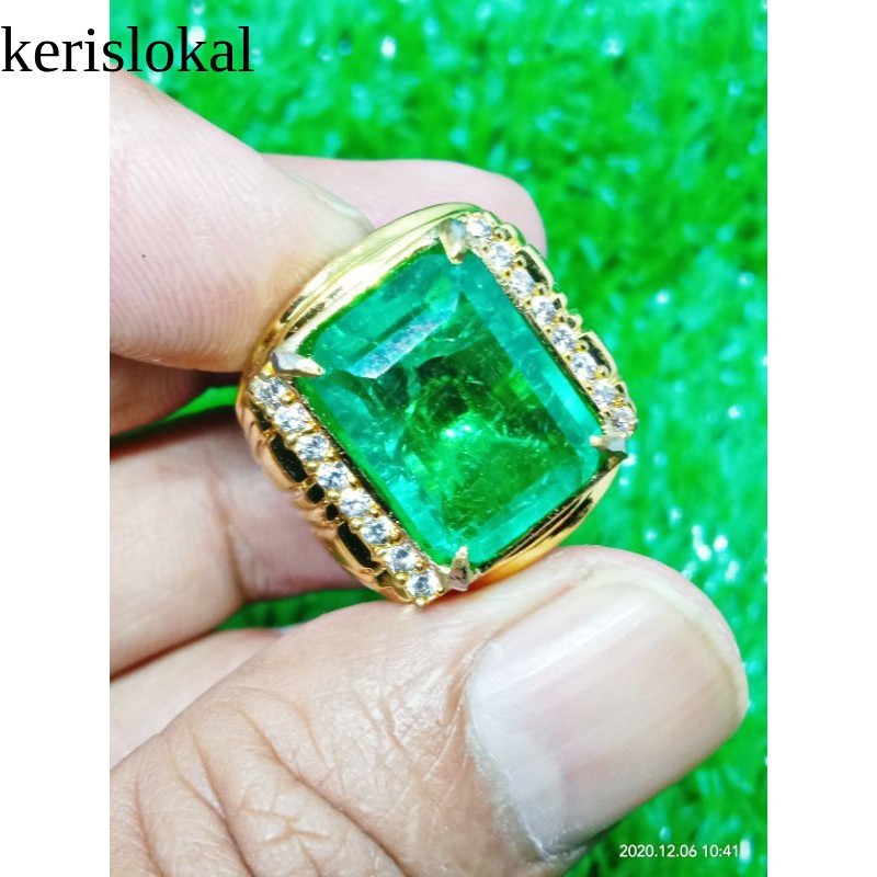 cincin batu permatan jamrud catam KL2