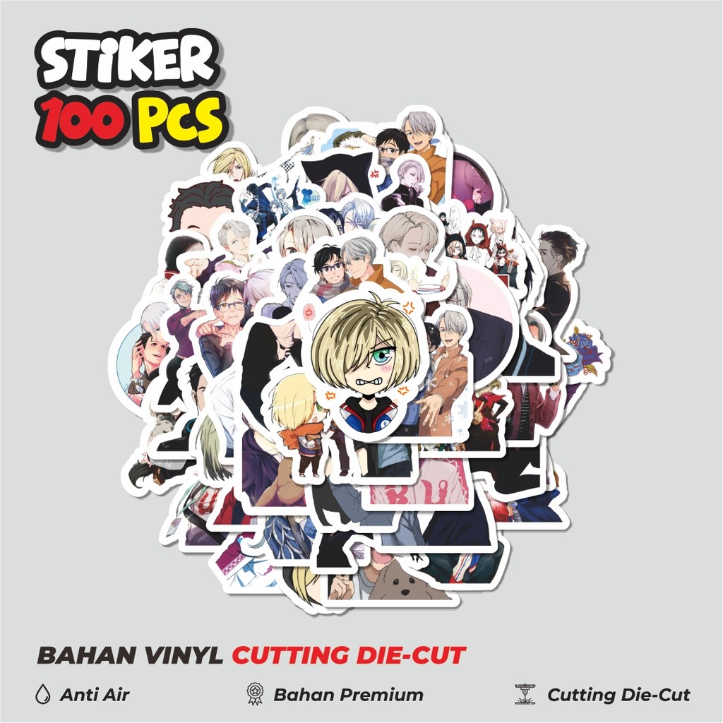 

Terbaru! 50 pcs Stiker Anime Yuri On Ice Char Mix 1 Dekorasi Lucu Kreatif untuk Notebook, Skateboard, HP