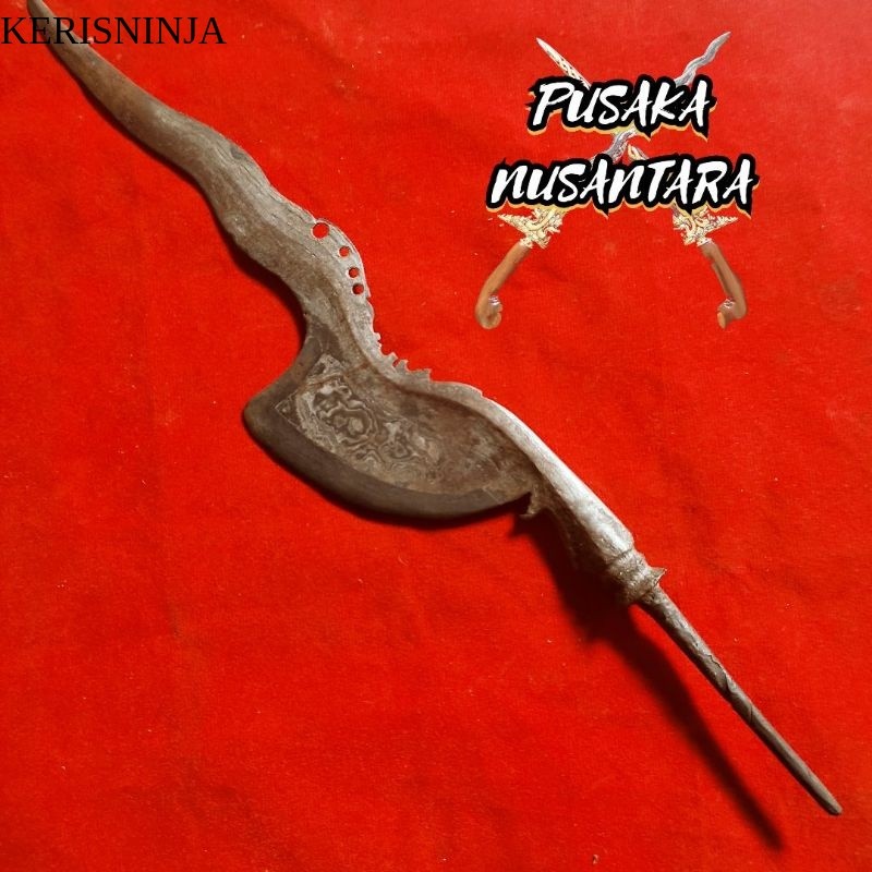 Pusaka Kujang Keris Kudi Pamor Pendaringan Kebak Antik NJ15