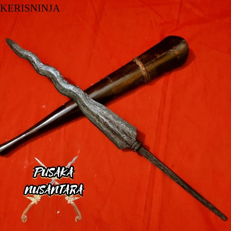 Koleksi Tombak Sepuh Korowelang Luk 7 Pamor Wos Wutah Tangguh Mataram NJ15